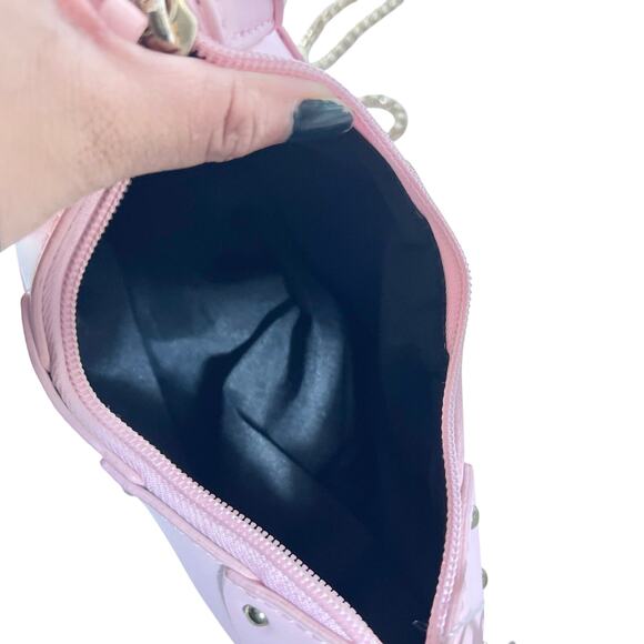 Cute Cartoon Dinosaur Shoulder Bag Pink PU Chain Strap Purse Handbag Clutch Bag - Picture 7 of 13
